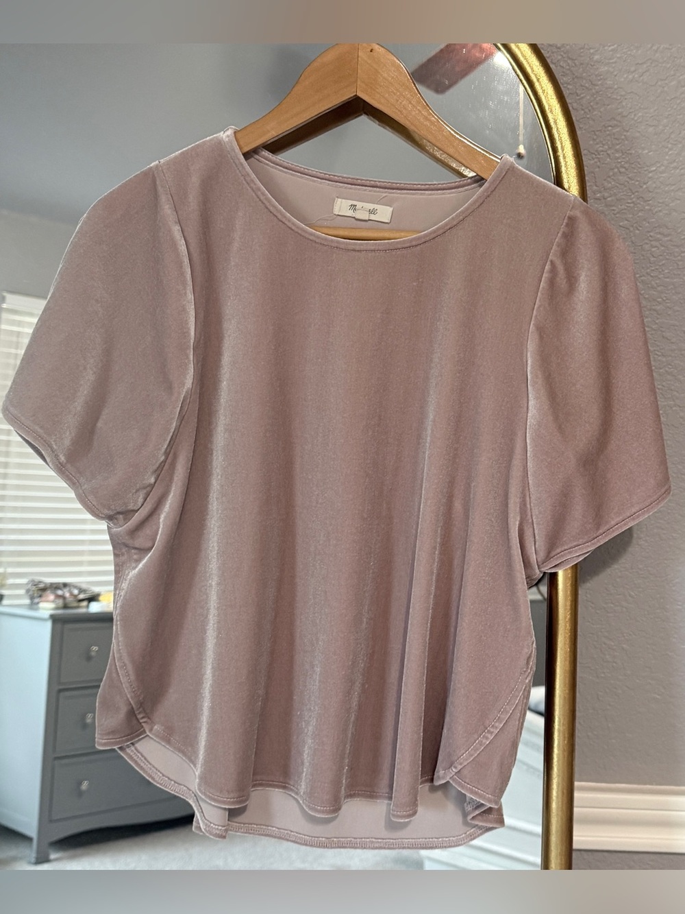 Madewell Velvet Top Small